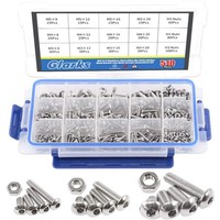 Edelstahl Schrauben Set M3 M4 M5 Innensechskant Halbrundkopf 510 StüCk