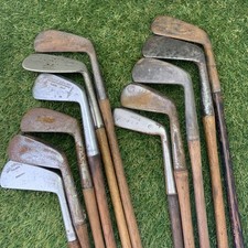Lot of 11 Putters Hickory Shaft RH