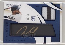 2020 Panini Immaculate Clutch Rookies Relics Blue 7/25 Willi Castro Auto fm0