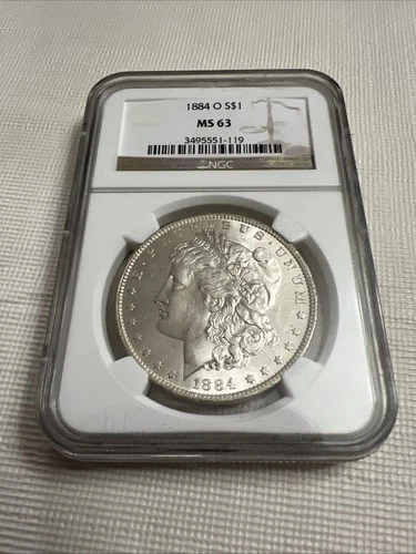 1884-O Morgan Silver Dollar $1 NGC MS63 Certified