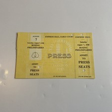 1948 London Olympics Boxing Ticket – Press Pass – Empress Hall Earls Court