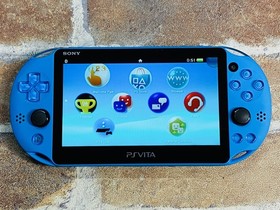 PS Vita PCH-2000 Aqua Blue SONY PlayStation Japan 16GB Charger Mobile Case EX P