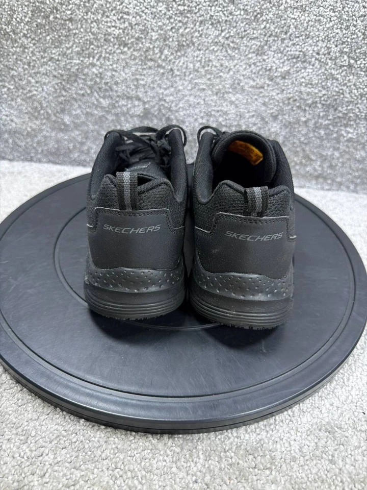 Skechers Shoes Women Size 10 Arch Fit Slip Resistant Soft Toe Work Black Textile - Image 4 of 4