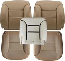 Driver and Passenger Side Bottom and Top Lean Back Replacement Leather Seat Cove