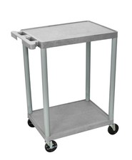 Luxor HE32-G Utility Cart - Two Shelves Structural Foam Plastic
