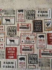 Remnant Farm Signs Cotton Fabric 14 X 15 Farm Life Farm Fresh Remnant Farm Signs Cotton Fabric 14 X 15 Farm Life Farm Fresh