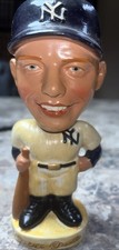 Vintage 1960’s Mickey Mantle Bobblehead Round White Base New Yankees Muscles