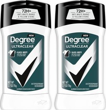 Degree Men UltraClear Antiperspirant Deodorant Black White 2 Count 72-Hour Sweat