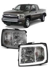 07-13 Silverado 1500 07-14 Silverado 2500HD 3500 Headlight Assembly Set No Bulbs