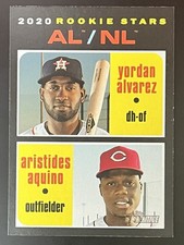 2020 Topps Heritage Rookie Stars Yordan Alvarez Aristides Aquino #54 Astros Reds