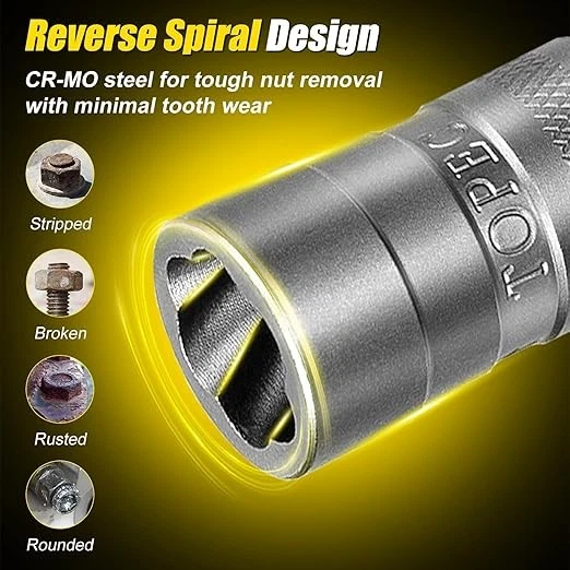 32PCS Bolt Extractor Kit,Stripped Bolt Extractor Socket Set,Rounded Bolt Remover Foto 4 de 4