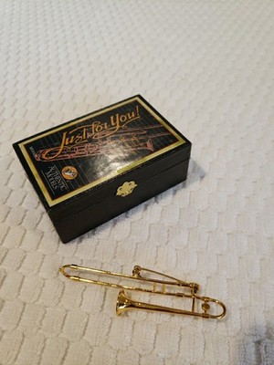 Just For You Authentic Models Trombone Stick Pin NIB