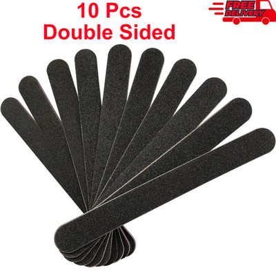 Nail File 10 Pcs Professional Double Sided 100/180 Grit Nail Files Emery Board