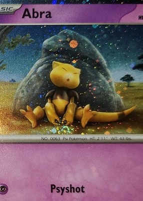 Fart Swirl   Abra 063/165 Cosmos Holo Bleed Error Rare Pokémon TCG   Promo 