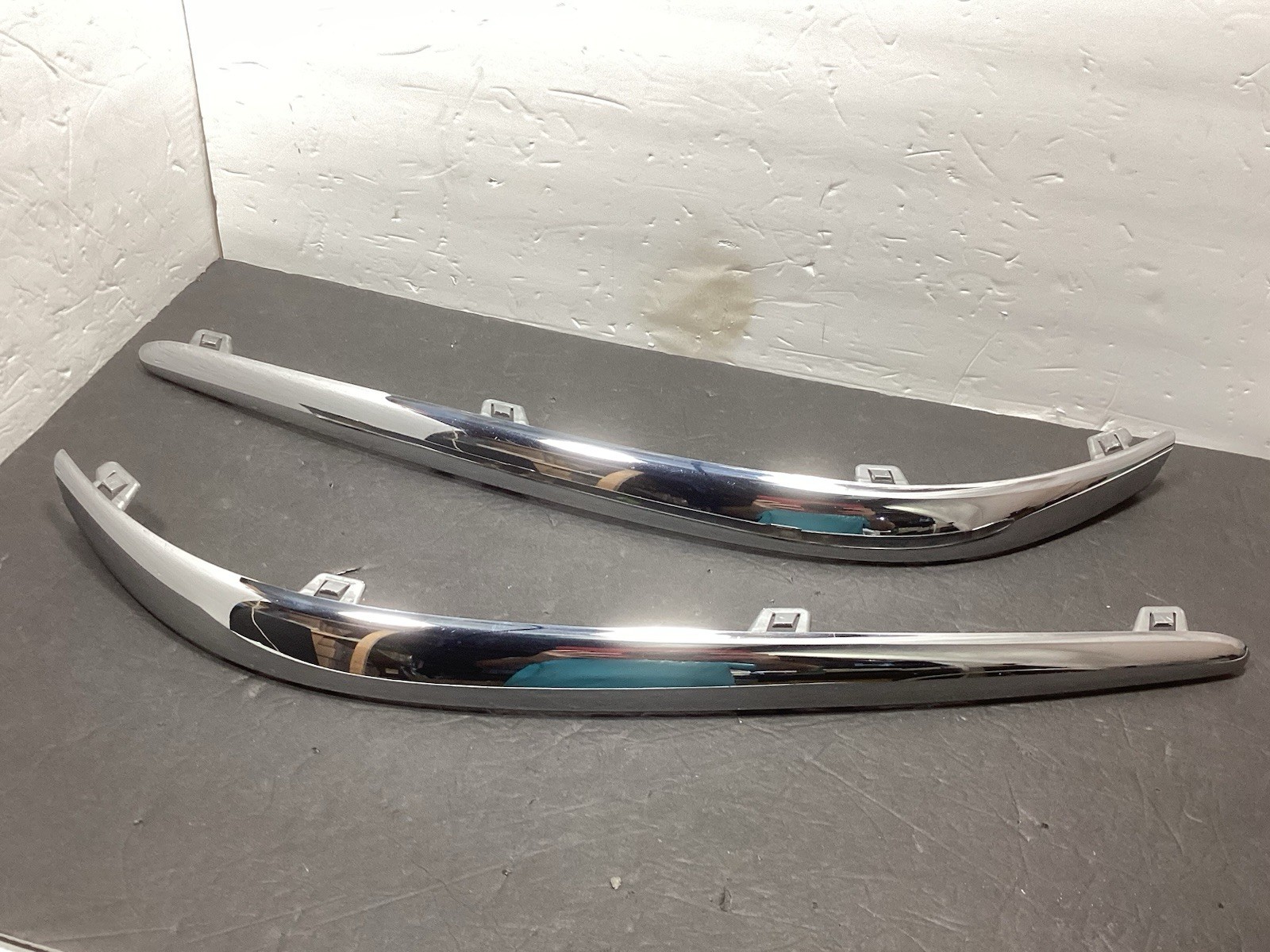 💥 00 - 04 JAGUAR S-TYPE Front Bumper Chrome Trim Insert Set LH RH OEM
