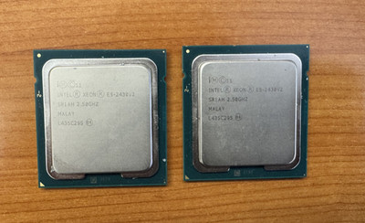 MATCHING PAIR OF Intel Xeon E5-2430 V2 SR1AH 2.50GHz Six Core 15M LGA-1356