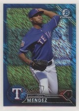 2016 Bowman Chrome Prospects Blue Shimmer Refractor Yohander Mendez #BCP199 0b3