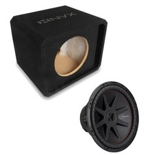 NVX NE121P Single 12" Slot Ported 3/4" MDF Sub Enclosure w/ CompVR Subwoofer