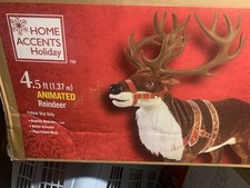 Brand New Factory Selead  Home Accents Holiday 4.5 Ft. Animated Reindeer