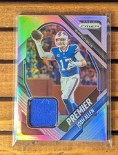 Josh Allen 2025 Panini Prizm Premier Silver Prizm Patch NFL Card #PJY-JAN