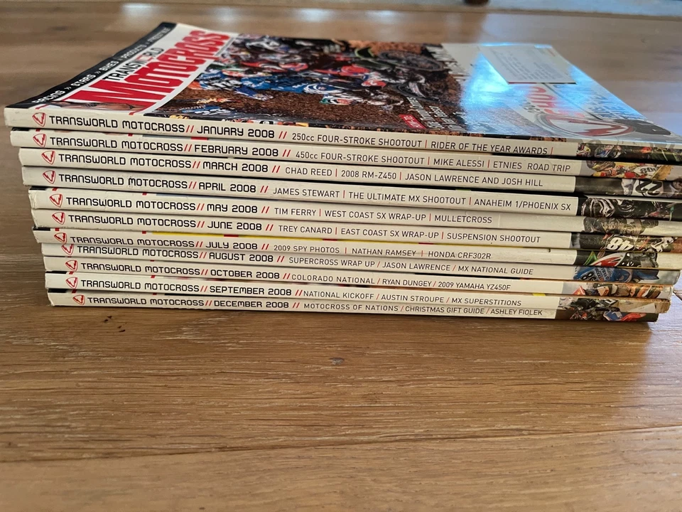 Transworld Motocross Magazine 11 Issues 2008 All have Posters intact - Image 2 of 2