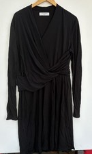 MM LaFleur Morgan Dress 16 Black A Line Shift Ruched