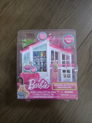 Barbie Design Activity Dreamhouse Doll Playset w/ Palm Tree Pen & Pad, 3+