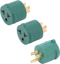  3-Pack Nema 15 Amp to 20 Plug Adapter Listed NEMA 5-15P 3-PACK