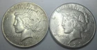 1922 P & 1923 S * 2 Silver PEACE DOLLARS ! Shown * USA ONLY Please * FREE SHIP