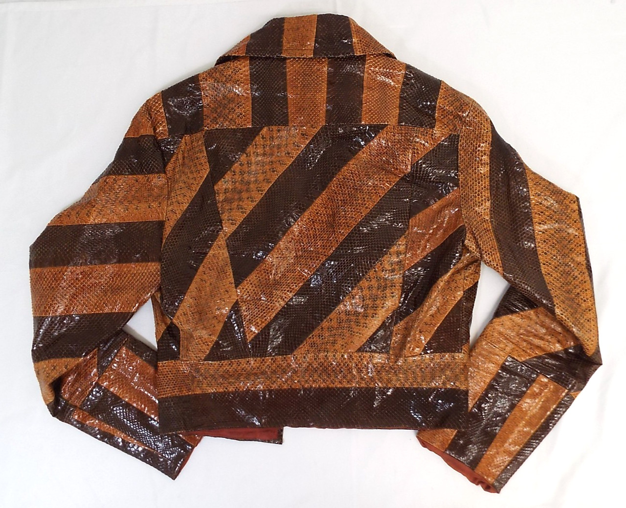 Vintage 1960s Ossie Clark Python Jacket SMALL Sna… - image 21