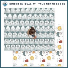 Large Foldable Foam Play Mat for Babies, Double-Sided Activity Floor Surface