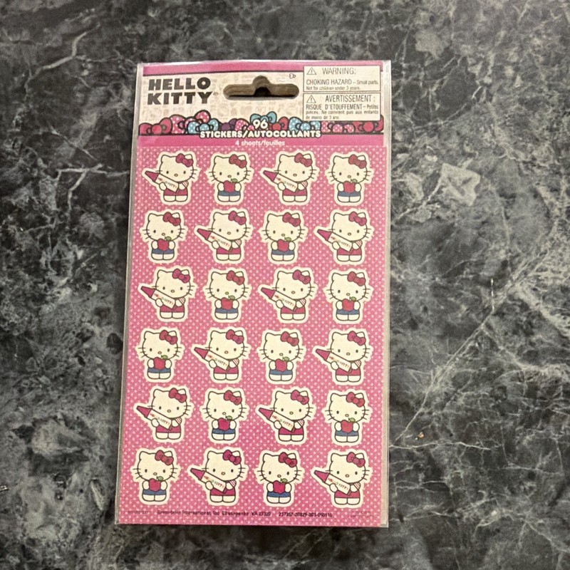 Hello Kitty/Sanrio Sticker Pack 96 Count - Pink ST4202DI - Lot of 8 Packs. 
