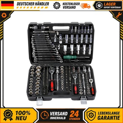 216 Pcs 1/2'' 3/8'' 1/4'' Socket Wrench Bit Set Ratchet Spanner Car Repair Tool Kit