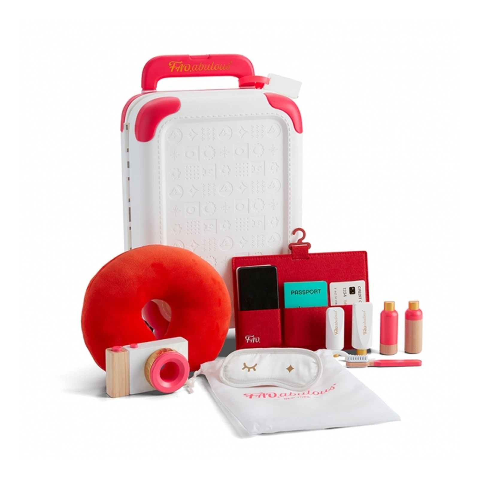 FAO Schwarz Girls Fabulous Suitcase Luggage Set Travel Pretend Play Kids