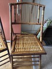 Vintage Tiger Bamboo Folding Chair Wood Wicker Rattan #2 — photo 3