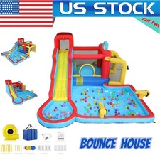 13 in 1 Waterfall Waves Mega Water Slides Park Large Water Bounce House,Splash