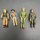 Lot Of 4 Vintage Action Figures GI Joe John Wayne Cowboy Complete 3” Tall 1990s