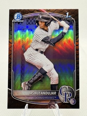 2025 Bowman - Chrome Prospects Ashly Andujar #BCP-20 Reptilian Refractor (RC)