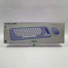 New Logitech Icon Combo White/Blue 920-013888 For PC and Mac