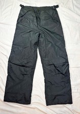London Fog Teen boys Sz 18/20 WELL PADDED Insulated Black Ski Snow Pants EUC