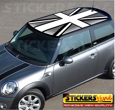 BANDIERA UNION JACK Adesivo/Decalcomania 100mm - NERO - Foto 11