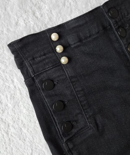 J BRAND "stretch-denim" pin-up high-waisted intermix travel fitted shorts 25 xs - Picture 4 of 10