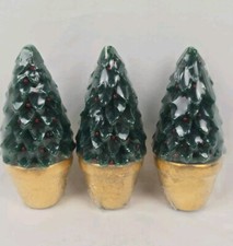 Vintage Christmas Tree Candles W/ Beeries In Planter Pots SEALED Set Of 3