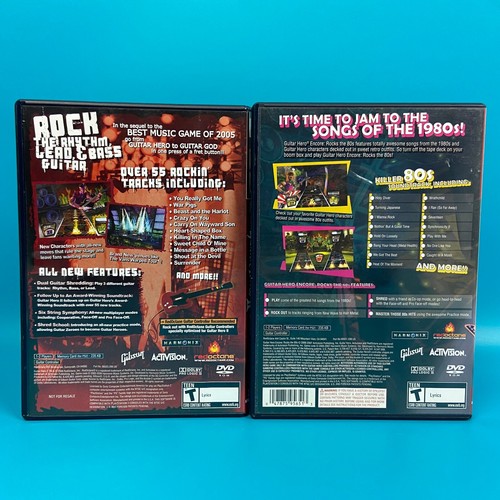 Guitar Hero 2 & Encore: Rocks the 80s (Sony PS2, 2007) CIB Tested Working Lot - Picture 4 of 4