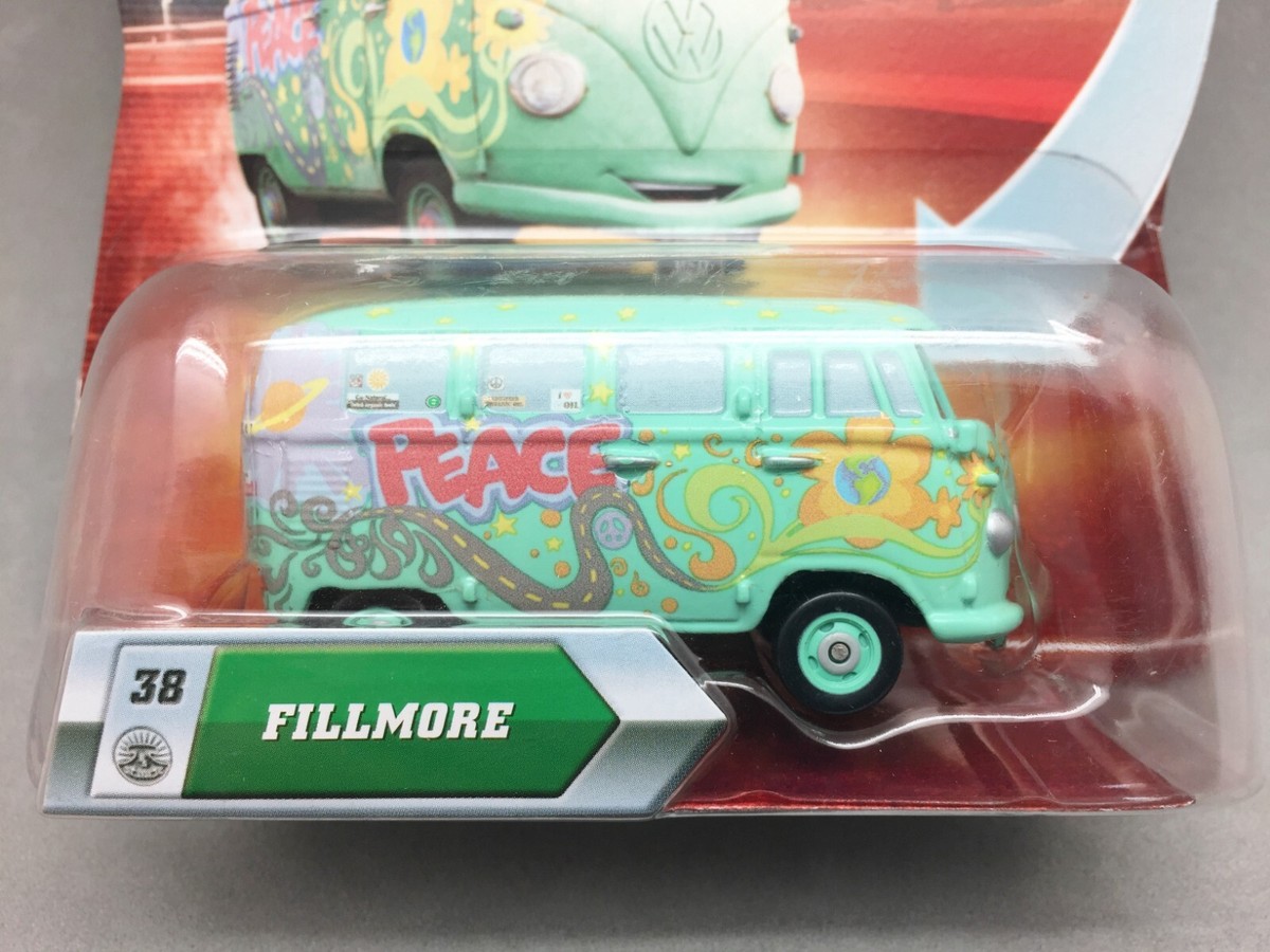 Disney Pixar Cars Fillmore #38 Mattel Hippy Van New in Box P7121