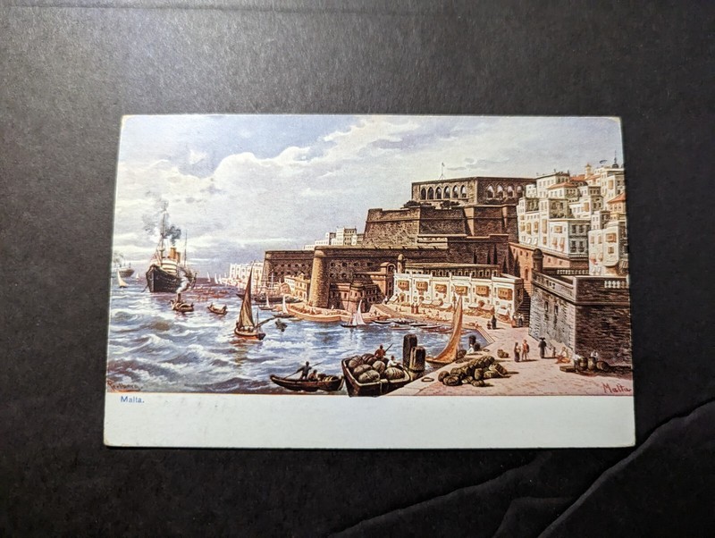 1925 Palestine EEF Overprint Postcard Cover Haifa to Hannover Germany
