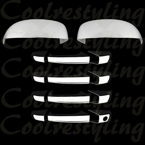 For 2007~11 12 13 SILVERADO TAHOE SUBURBAN AVALANCHE Chrome MIRROR +HANDLE Cover