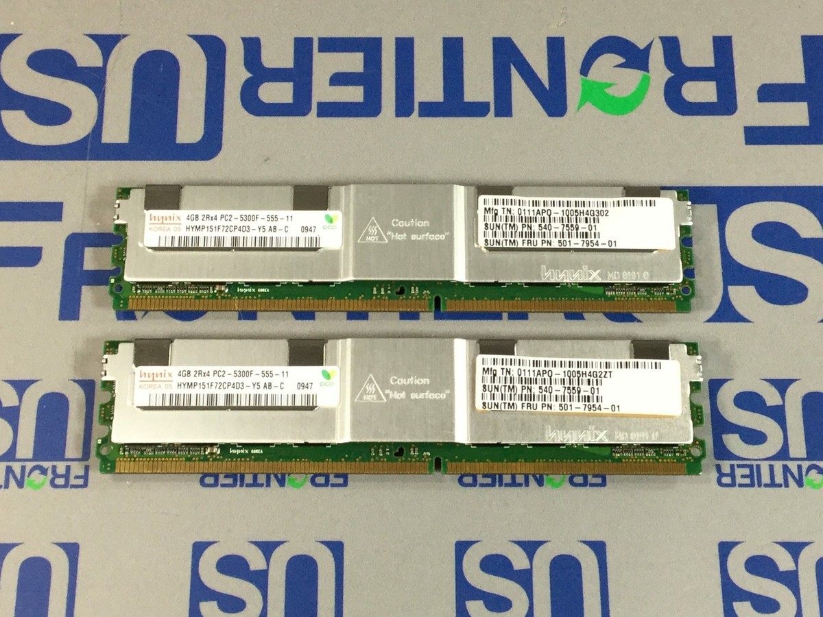 SUN SESX2C1Z/X4204A 8GB Memory Kit (2 x 501-7954 4GB 1.8V DIMMs