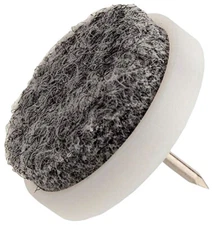 New 1,000 X Furniture Floor Protecting Glider Pads Knock In White 24mm - Onestop