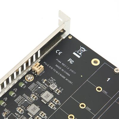PH44 Adapter Card 4 Port M.2 NVMe SSD to PCIE X16 M Key Hard Drive